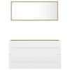 vidaXL Ensemble de meubles de salle de bain 2pcs blanc et ch&ecirc;ne sonoma