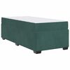 vidaXL Cadre de lit avec matelas Vert fonc&eacute; 80 x 200 cm tissu