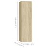 vidaXL Meubles TV 4 pcs Chêne sonoma 30,5x30x110 cm Bois d'ingénierie