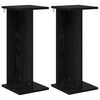 vidaXL Support de Plante 2 pi&egrave;ces Ch&ecirc;ne noir 25 x 25,5 x 60,5 cm