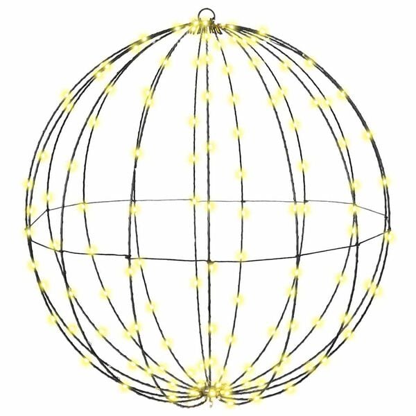 vidaXL Boule avec 192 LED Blanc chaud 59,5 x 59,5 x 63 cm M&eacute;tal