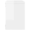 vidaXL &Eacute;tag&egrave;res cube murales 4 pcs Blanc brillant 22x15x22 cm