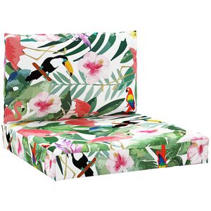 vidaXL Coussins de palette lot de 2 multicolore tissu Oxford