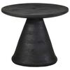 vidaXL Table d'appoint noir Ø50x40 cm bois de manguier massif
