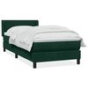 vidaXL Sommier &agrave; lattes de lit et matelas vert fonc&eacute; 90x220 cm velours