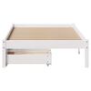vidaXL Cadre de lit sans matelas blanc 90x190 cm bois de pin massif
