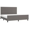 vidaXL Cadre de lit sans matelas gris similicuir