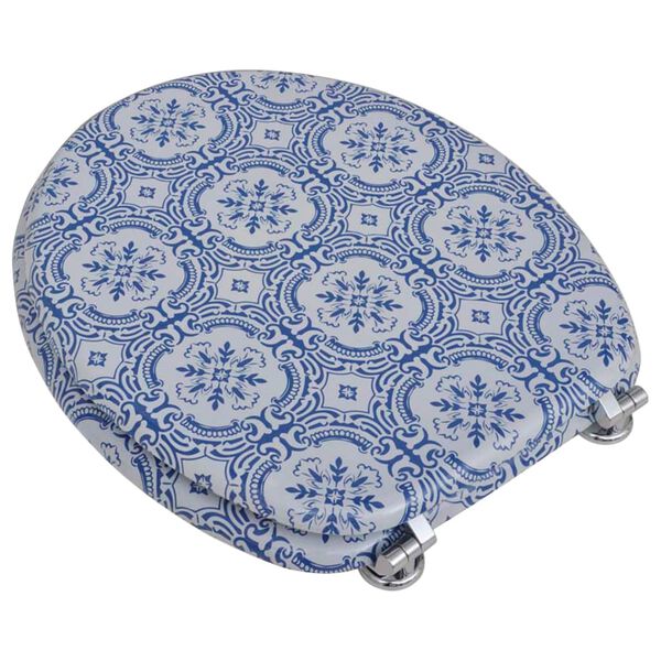 vidaXL Abatant de WC avec couvercle design porcelaine