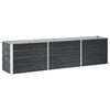 vidaXL Lit sur&eacute;lev&eacute; de jardin Acier galvanis&eacute; 240x40x45 cm Anthracite