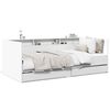 vidaXL Lit de jour avec tiroirs sans matelas blanc 100x200 cm