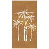 vidaXL D&eacute;coration murale jardin 105x55 cm acier corten design palmier