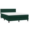 vidaXL Sommier &agrave; lattes de lit et matelas vert fonc&eacute; 160x210cm velours