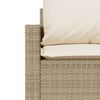vidaXL Salon de jardin avec coussins 6 pcs beige résine tressée