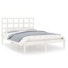 vidaXL Cadre de lit sans matelas blanc 150x200 cm bois massif