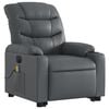 vidaXL Fauteuil inclinable de massage électrique gris similicuir