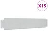 vidaXL Cl&ocirc;ture de pelouse 15 pcs Acier galvanis&eacute; 100x20 cm