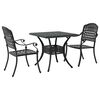 vidaXL Ensemble de tables de jardin 3 pcs Noir Aluminium coul&eacute;