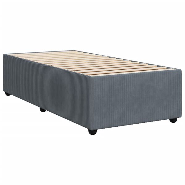 vidaXL Cadre de lit sans matelas gris fonc&eacute; 100x200 cm velours