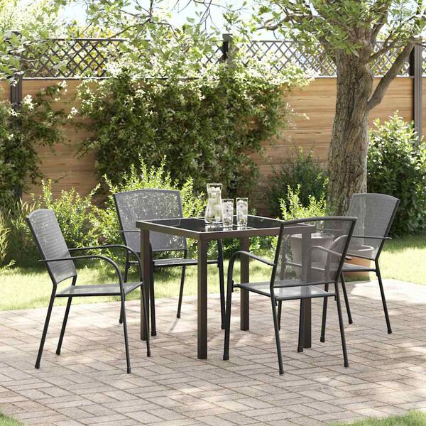 vidaXL Ensemble de salle &agrave; manger pour jardin 5 pcs Anthracite