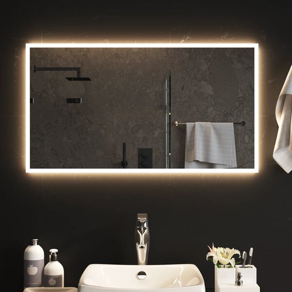 vidaXL Miroir de salle de bain &agrave; LED 90x50 cm