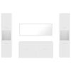 vidaXL Ensemble de meubles salle de bain 4 pcs blanc bois d'ing&eacute;nierie