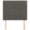 vidaXL Tête de lit Gris foncé 80x5x118/128 cm Velours