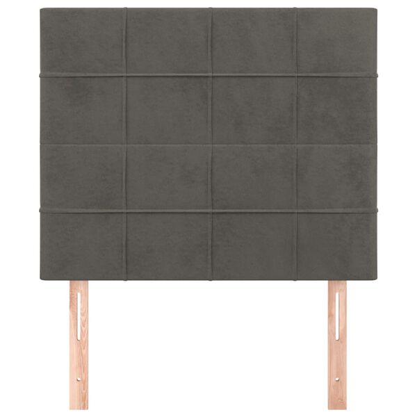 vidaXL Tête de lit Gris foncé 80x5x118/128 cm Velours