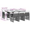 vidaXL Ensemble &agrave; manger de jardin coussins 7 pcs noir r&eacute;sine tress&eacute;e