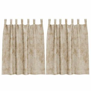 vidaXL Rideaux en velours 2 pc Cr&egrave;me 140 x 140 cm Velours