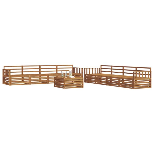 vidaXL Ensemble de canap&eacute;s d'ext&eacute;rieur 9 pcs Naturel
