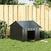 vidaXL Niche pour chien avec toit noir 83x130x85 cm acier galvanis&eacute;