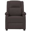 vidaXL Fauteuil inclinable &eacute;lectrique Marron fonc&eacute; Tissu