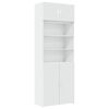 vidaXL Armoire de rangement blanc 80x42,5x225 cm bois d'ing&eacute;nierie