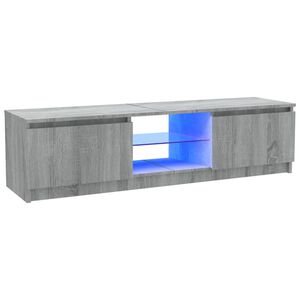 vidaXL Meuble TV avec lumi&egrave;res LED sonoma gris 120x30x36 cm