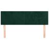 vidaXL T&ecirc;tes de lit 2 pcs Vert fonc&eacute; 72x5x78/88 cm Velours