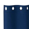 vidaXL Rideaux occultants avec anneaux 2 pcs Bleu foncé 175 x 140 cm