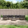 vidaXL Salon de jardin 8 pcs avec coussins anthracite résine tressée