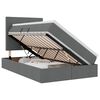 vidaXL Lit de rangement LED avec matelas Gris fonc&eacute; 120 x 190 cm Tissu