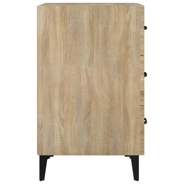 vidaXL Table de chevet chêne sonoma 40x40x66 cm bois d'ingénierie