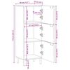 vidaXL Haut Armoire Naturel 40 x 33,5 x 110 cm Bois d'Acacia Massif