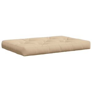 vidaXL Coussin de si&egrave;ge en palette VIANEN 100 % polyester Cr&egrave;me