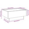 vidaXL Table basse avec LED ch&ecirc;ne fum&eacute; 70x50x30 cm bois d'ing&eacute;nierie