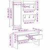 vidaXL Ensemble de meubles d'entr&eacute;e avec tiroir 4 pcs Bois ancien