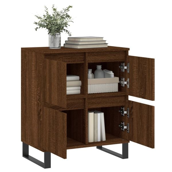 vidaXL Buffet Ch&ecirc;ne marron 60x35x70 cm Bois d'ing&eacute;nierie