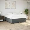 vidaXL Cadre de lit sans matelas gris fonc&eacute; 200x200 cm tissu