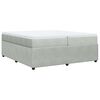 vidaXL Sommier &agrave; lattes de lit et matelas Gris clair 200x200cm Velours