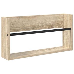 vidaXL &Eacute;tag&egrave;re &agrave; magazines avec &eacute;tag&egrave;re Ch&ecirc;ne Sonoma 60 x 12 x 30 cm