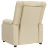 vidaXL Fauteuil inclinable Cr&egrave;me Tissu