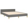 vidaXL Cadre de lit sans matelas gris fonc&eacute; 140x200 cm tissu