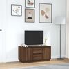 vidaXL Meuble TV avec lumi&egrave;res LED ch&ecirc;ne marron 100x41x50 cm